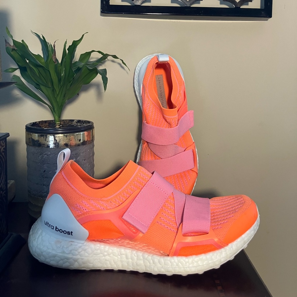 Adidas Ultra Boost Bright Orange and Pink Shoes
